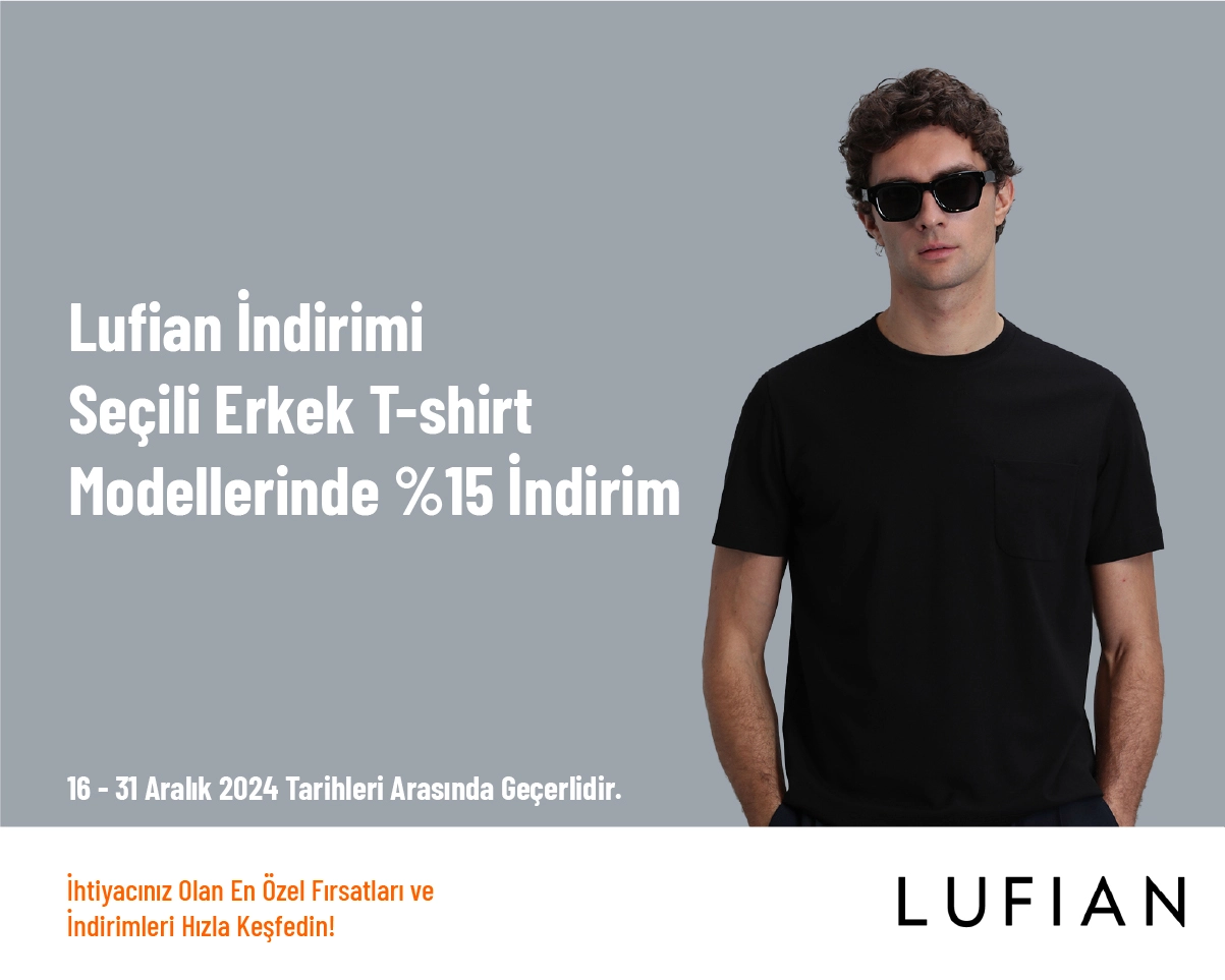 Lufian İndirimi - Seçili Erkek T-shirt Modellerinde %15 İndirim