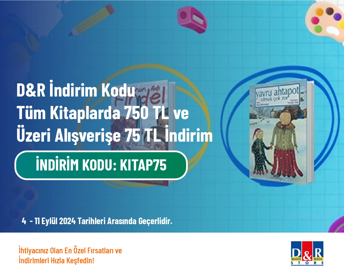 D&R İndirim Kodu - Tüm Kitaplarda 750 TL ve Üzeri Alışverişe 75 TL İndirim