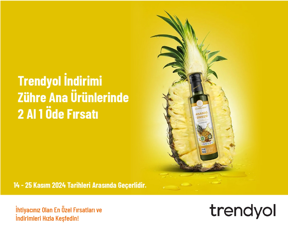 Trendyol İndirimi - Zühre Ana Ürünlerinde 2 Al 1 Öde Fırsatı