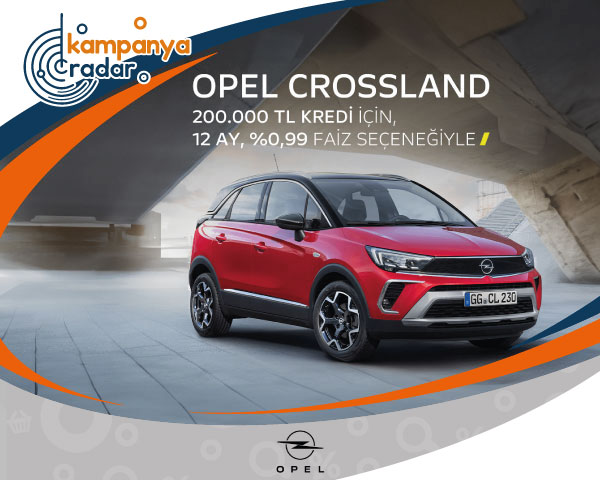 OPEL Crossland 200.000TL Kredi 12 AY %0.99 Faiz Fırsatı! OPEL Crossland 200.000TL Kredi 12 AY %0.99 Faiz Fırsatı!