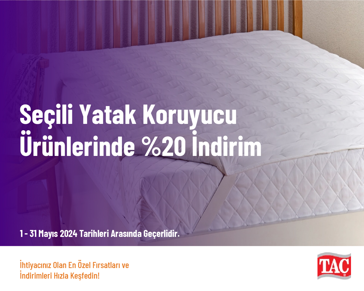 Seçili Yatak Koruyucu Ürünlerinde %20 İndirim