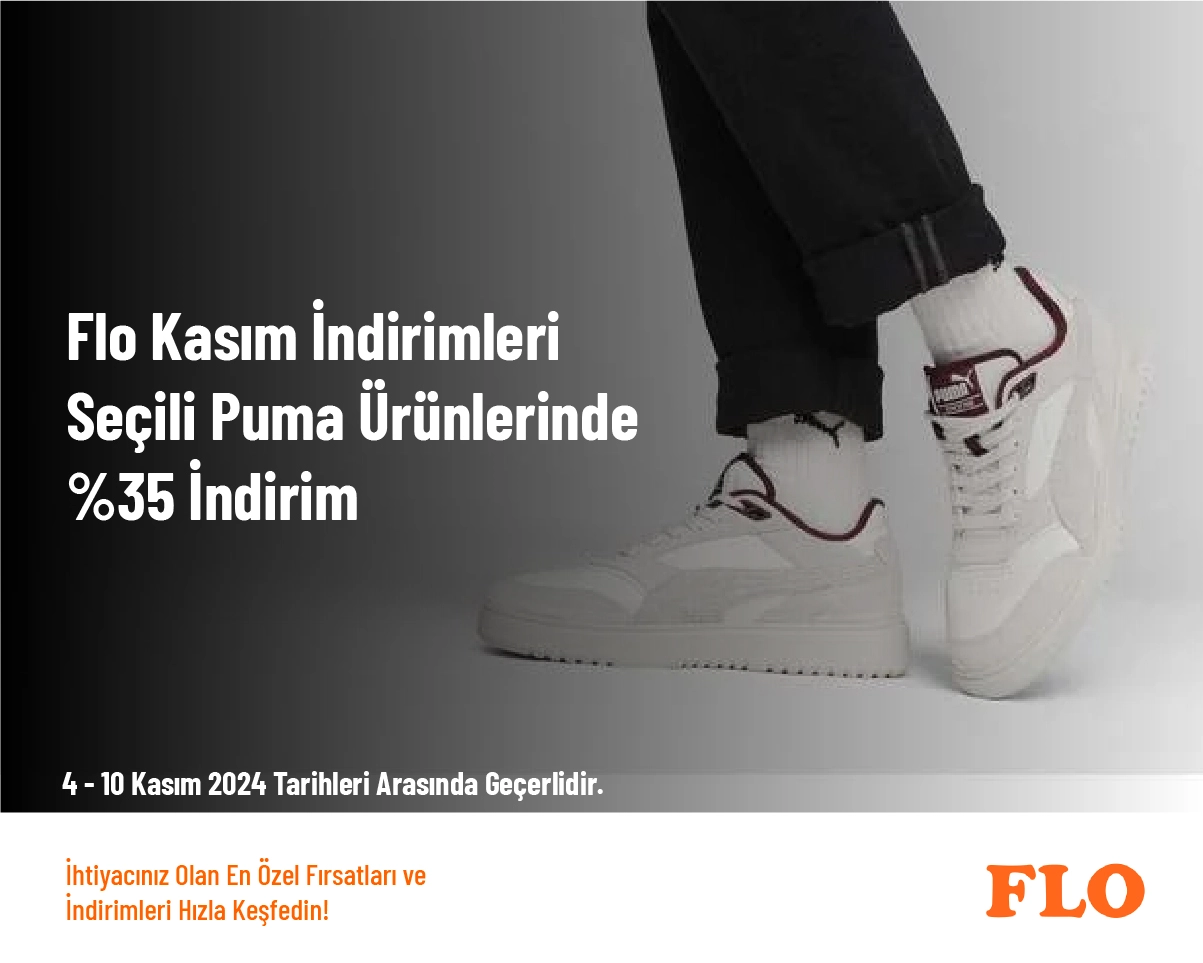 Flo Kasım İndirimleri - Seçili Puma Ürünlerinde %35 İndirim