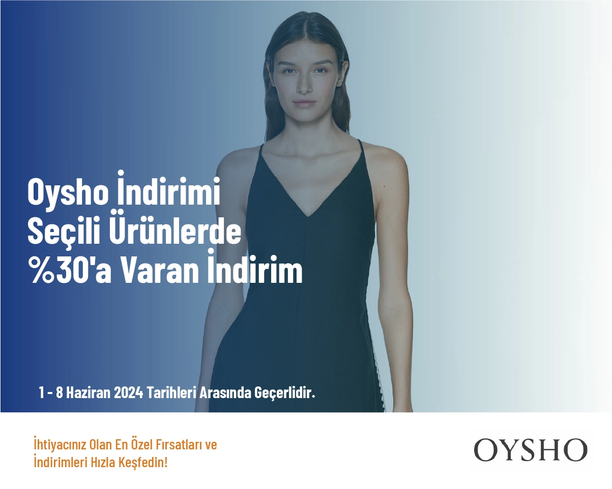 Oysho İndirimi - Seçili Ürünlerde %30'a Varan İndirim