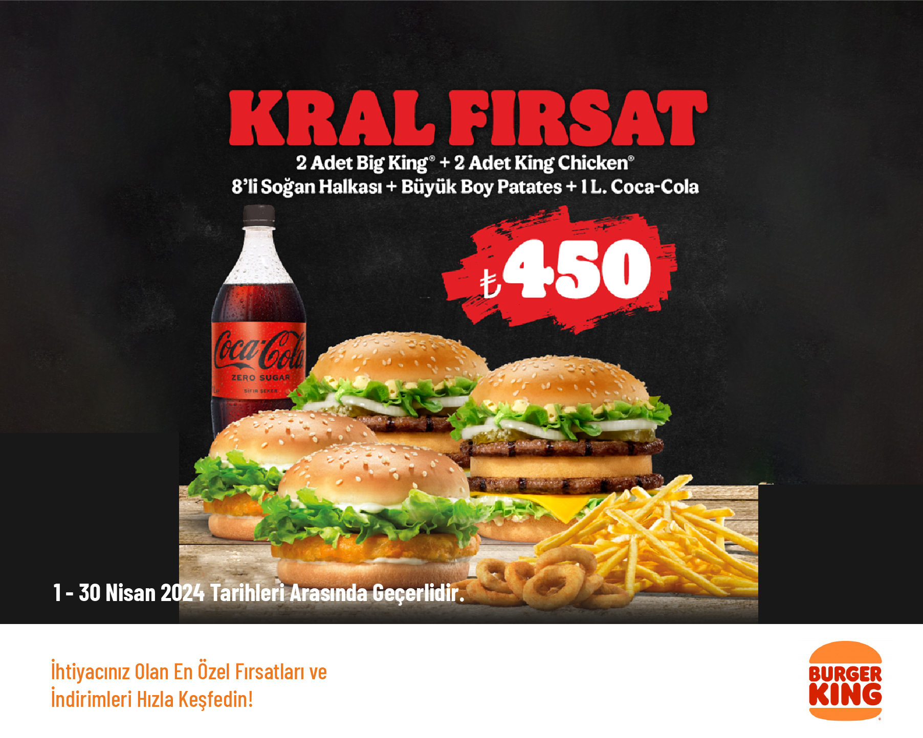 Kral Fırsat Menü 450 TL'den Balşlayan Fiyatlarla Kral Fırsat Menü 450 TL'den Balşlayan Fiyatlarla