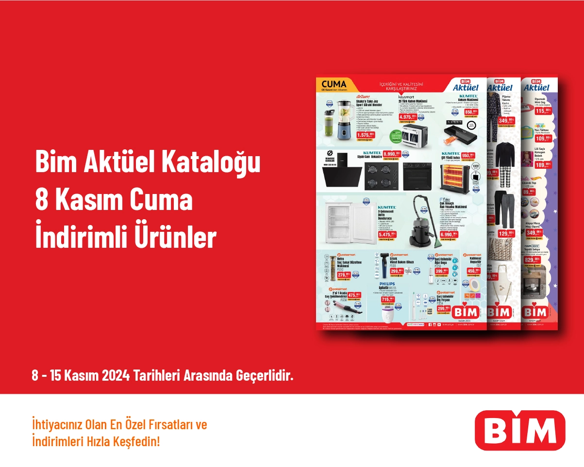 Bim Aktüel Kataloğu - 8 Kasım Cuma İndirimli Ürünler