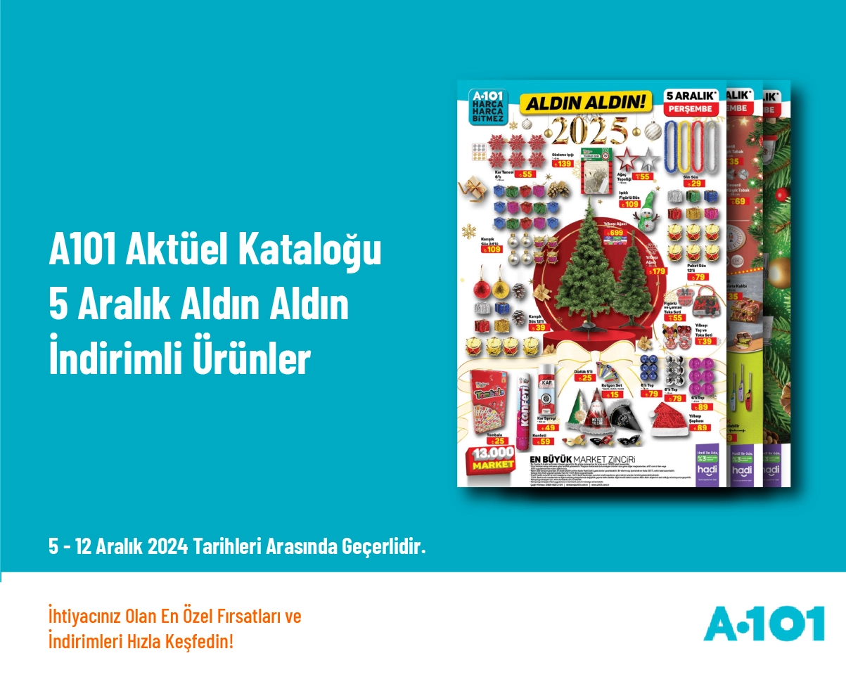 A101 Aktüel Kataloğu - 5 Aralık Aldın Aldın İndirimli Ürünler A101 Aktüel Kataloğu - 5 Aralık Aldın Aldın İndirimli Ürünler