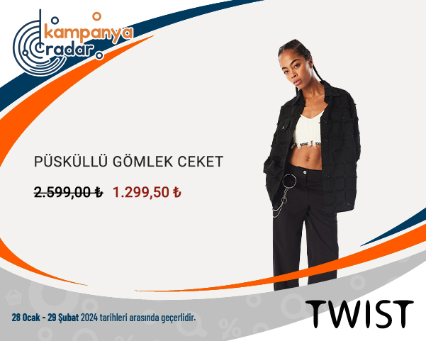 Twist Püsküllü Gömlek Çeket İndirimi