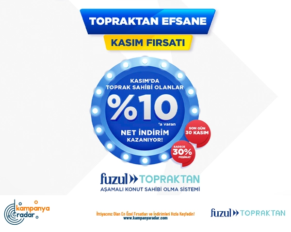 Kasım’da Toprak Sahibi Olanlar 659.000 TL’ye Varan Net İndirim Kazanıyor