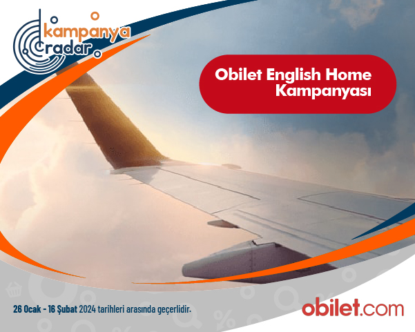 Obilet English Home Kampanyası Obilet English Home Kampanyası