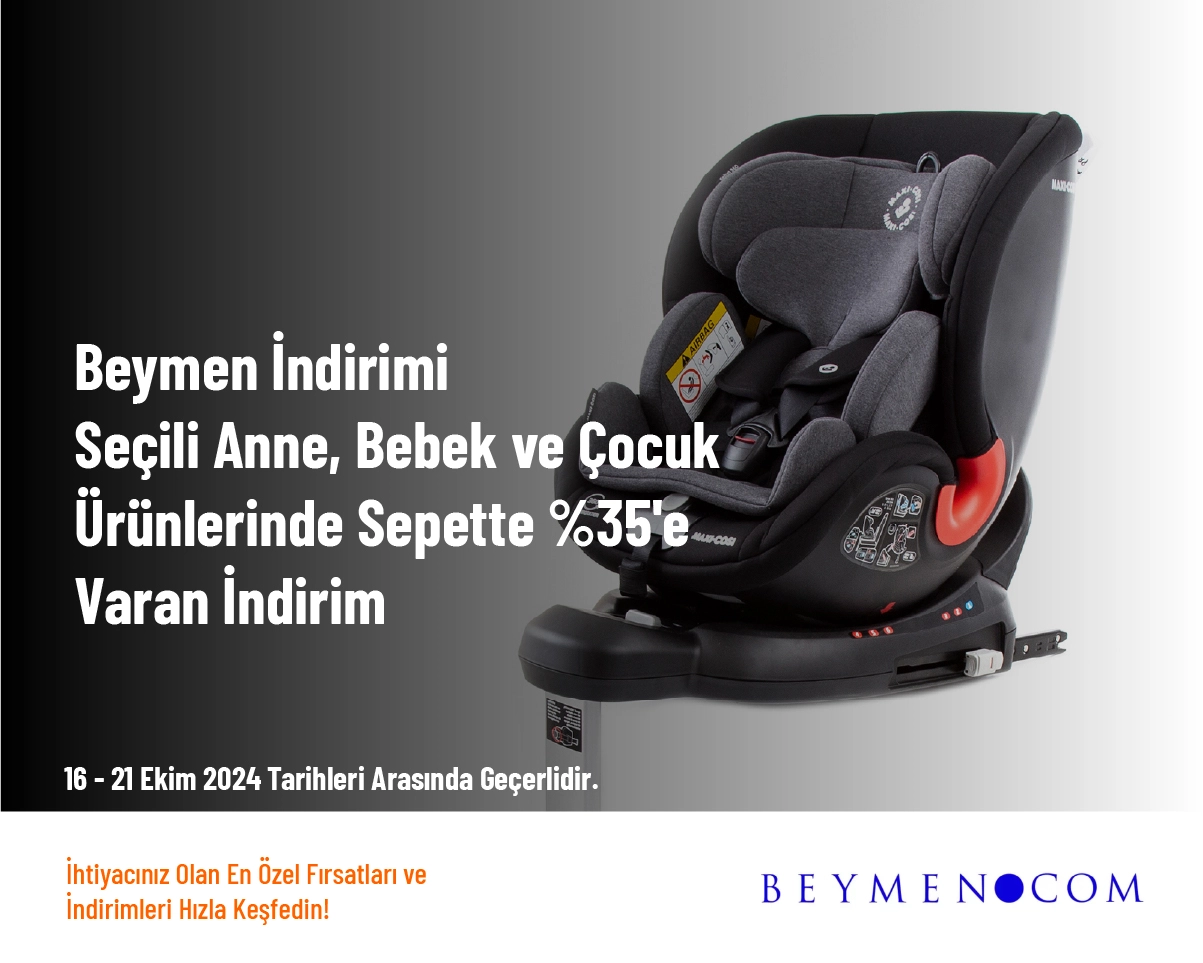 Beymen İndirimi - Seçili Anne, Bebek ve Çocuk Ürünlerinde Sepette %35'e Varan İndirim