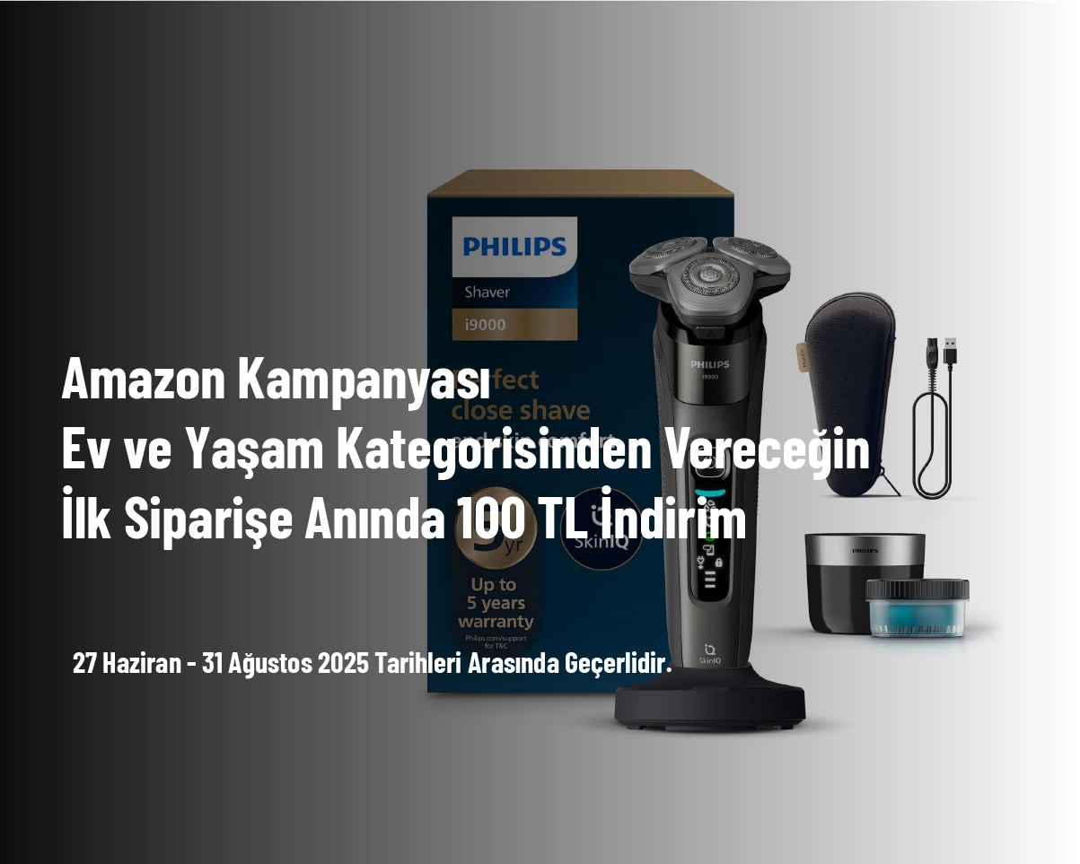 Amazon Kampanyası - Ev ve Yaşam Kategorisinden Vereceğin İlk Siparişe Anında 100 TL İndirim Amazon Kampanyası - Ev ve Yaşam Kategorisinden Vereceğin İlk Siparişe Anında 100 TL İndirim