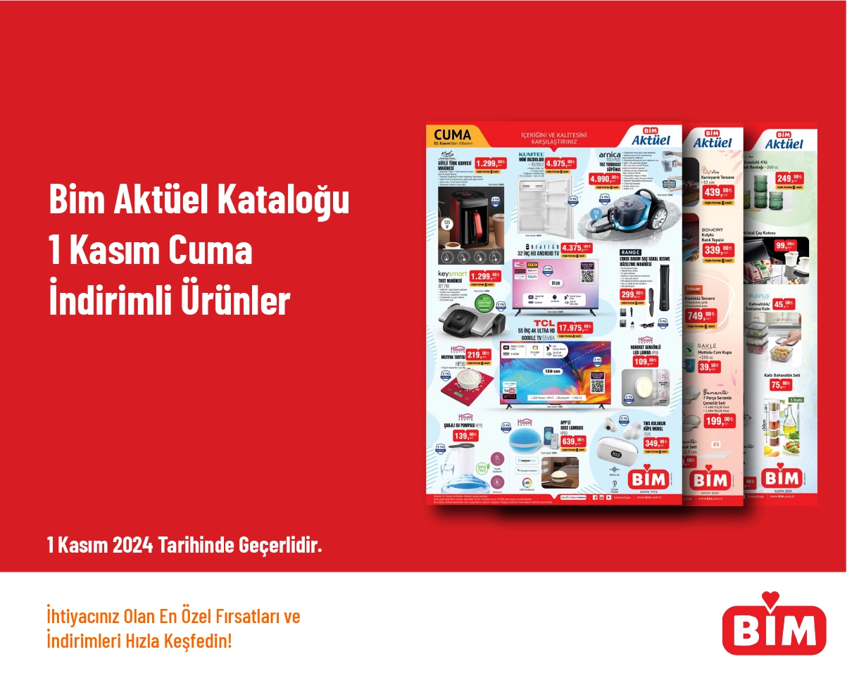 Bim Aktüel Kataloğu - 1 Kasım Cuma İndirimli Ürünler