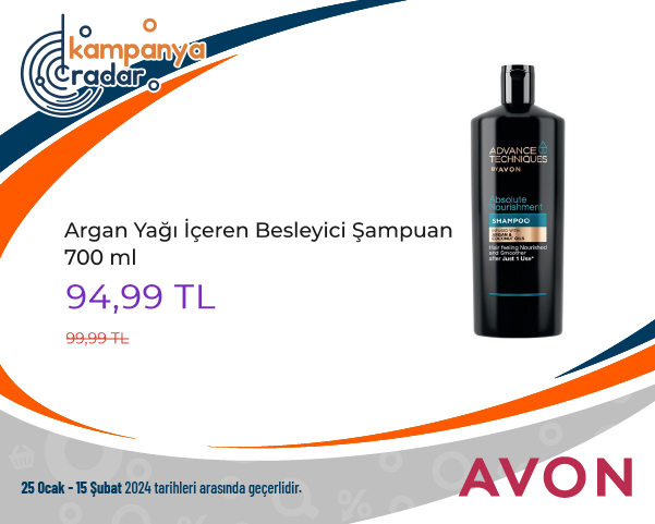 Avon Argan Yağı İçeren Besleyici Şampuan