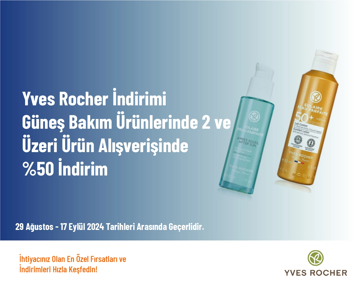 Yves Rocher İndirimi - Güneş Bakım Ürün