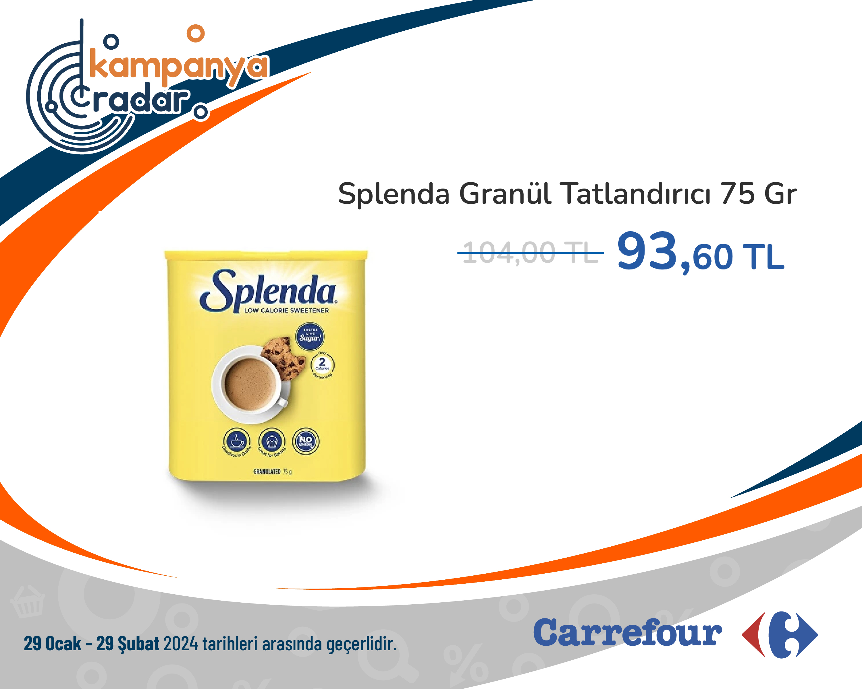 Carrefoursa Splenda Granül Tatlandırıcı