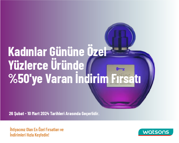 Kadınlar Gününe Özel Yüzlerce Üründe %50'ye Varan İndirim Fırsatı