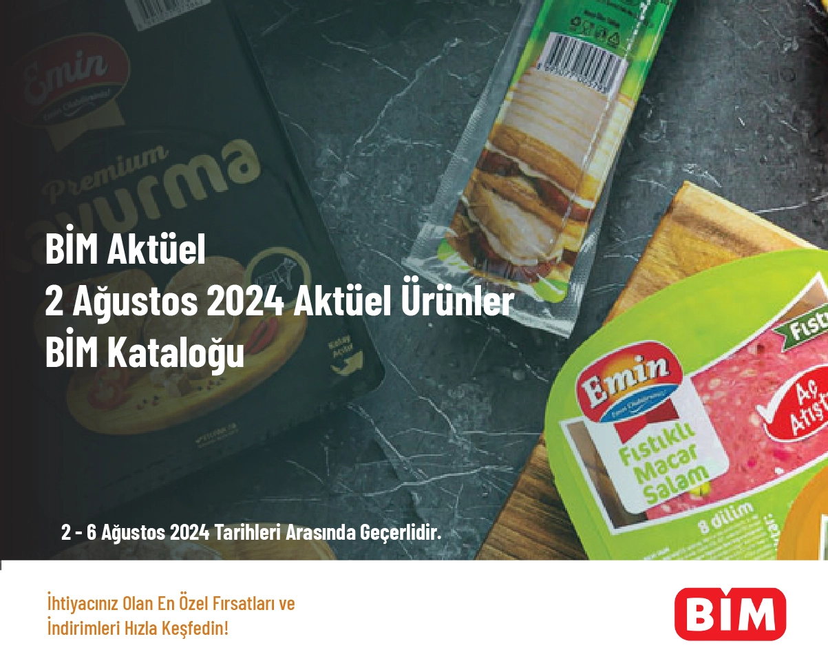 BİM Aktüel -  2 Ağustos 2024 Aktüel Ürünler BİM Kataloğu