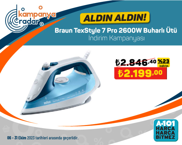 Braun TexStyle 7 Pro 2600W Buharlı Ütü İndirim Kampanyası