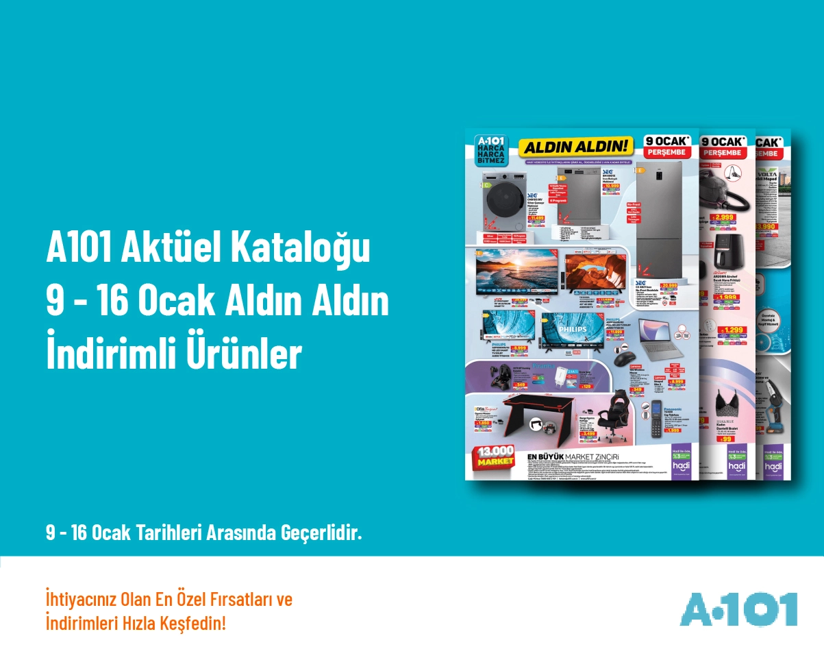 A101 Aktüel Kataloğu - 9 - 16 Ocak Aldın Aldın İndirimli Ürünler