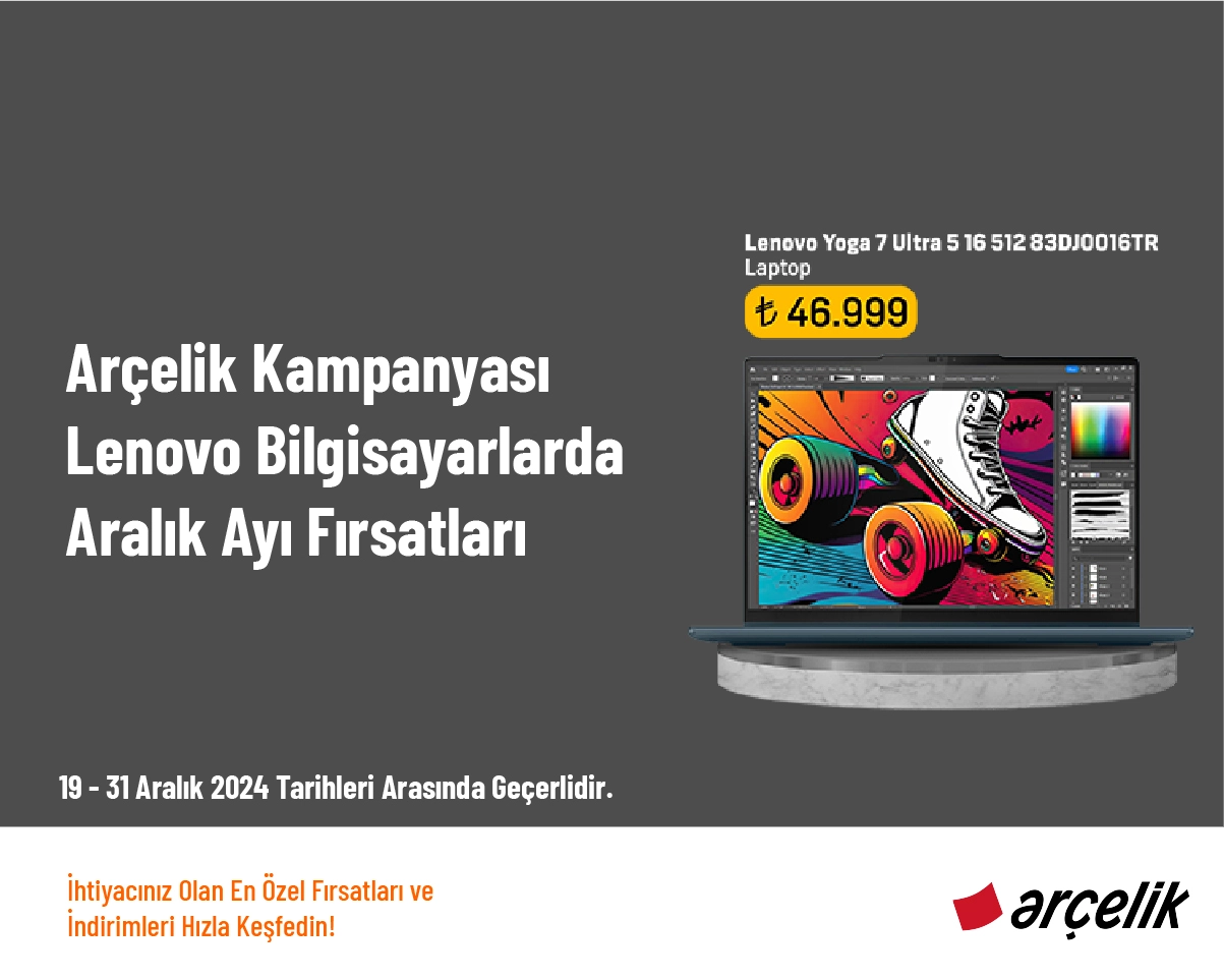 Arçelik Kampanyası - Lenovo Bilgisayarlarda Aralık Ayı Fırsatları