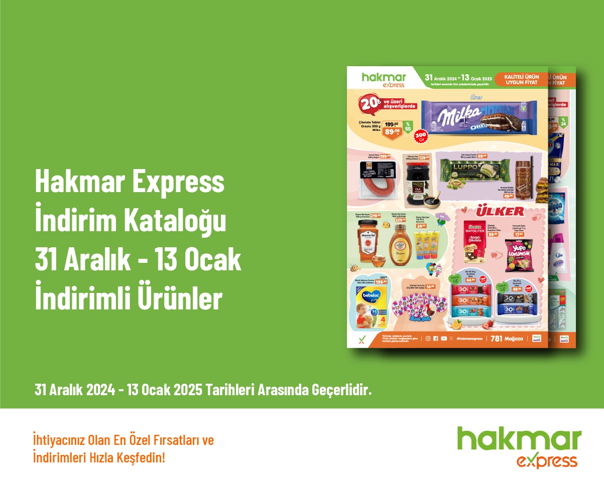 Hakmar Express İndirim Kataloğu - 31 Aralık - 13 Ocak İndirimli Ürünler