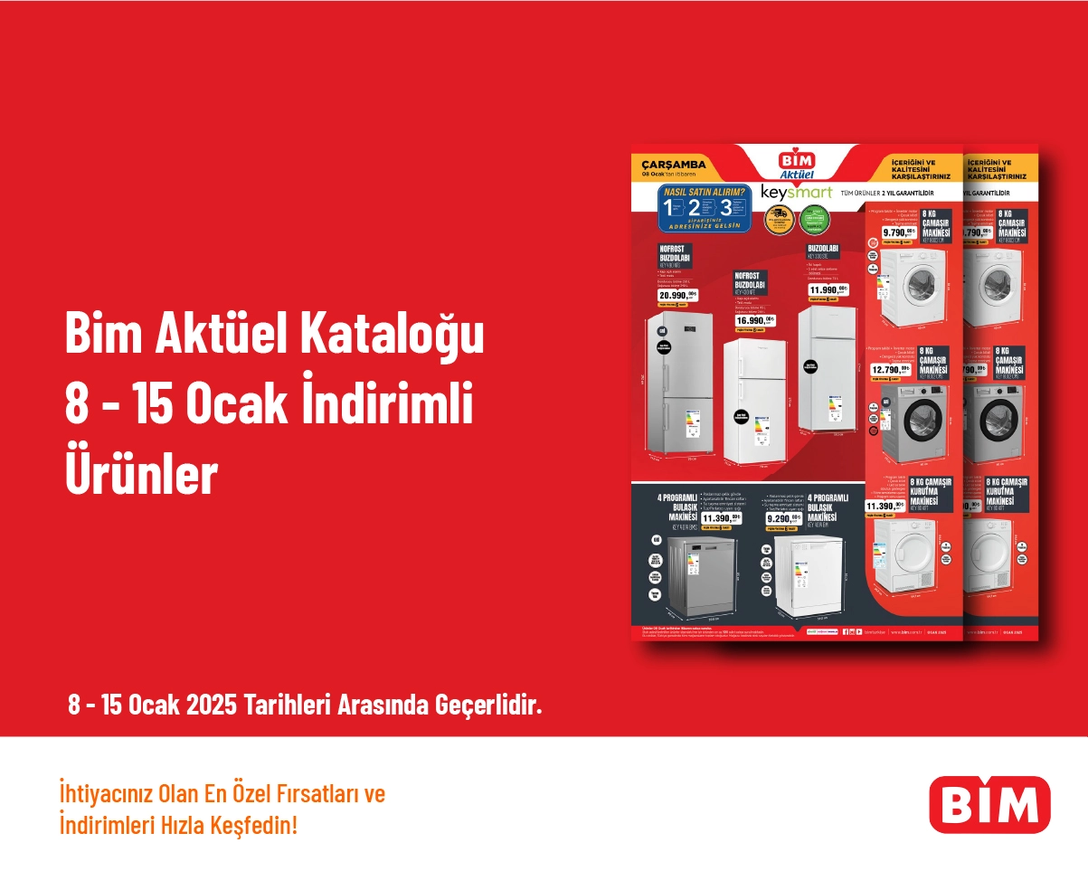 Bim Aktüel Kataloğu - 8 - 15 Ocak İndirimli Ürünler