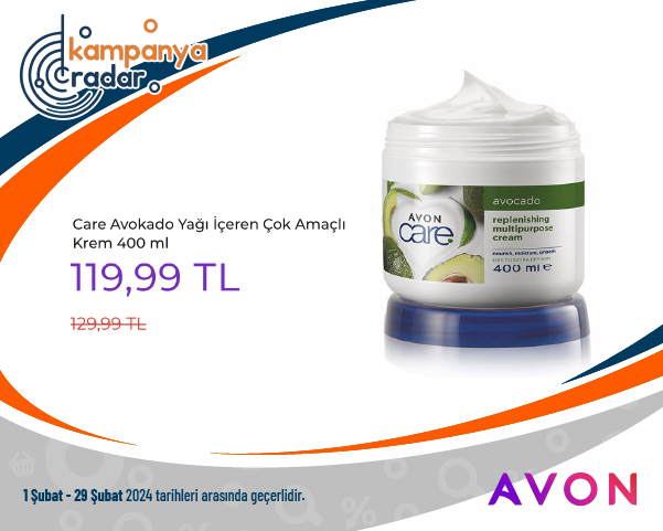 Avon Care Avokado Yağı İçeren Çok Amaçlı Krem 400 ml