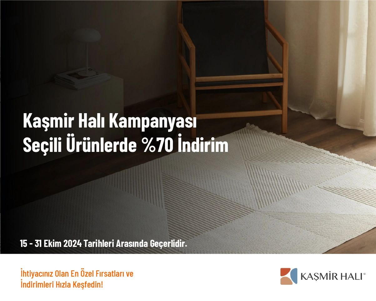 Kaşmir Halı Kampanyası - Seçili Ürünlerde %70 İndirim