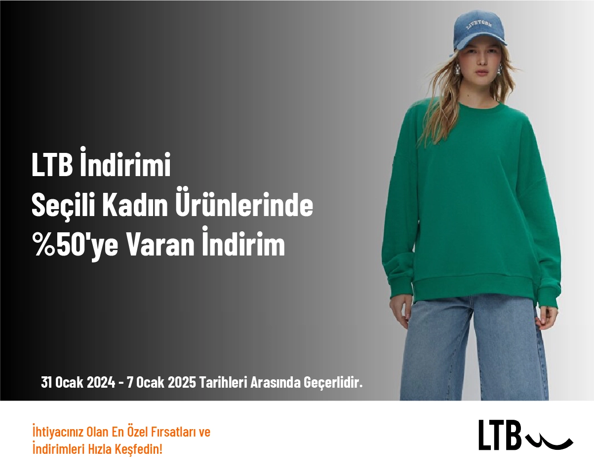 LTB İndirimi - Seçili Kadın Ürünlerinde %50'ye Varan İndirim