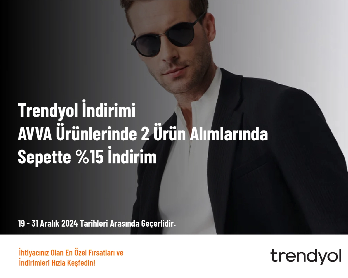 Trendyol İndirimi - AVVA Ürünlerinde 2 Ürün Alımlarında Sepette %15 İndirim