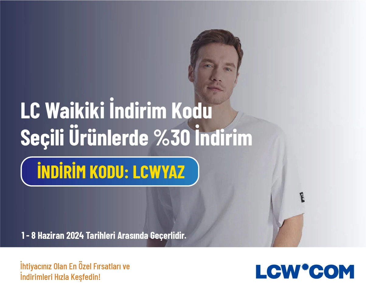 LC Waikiki İndirim Kodu - Seçili Ürünlerde %30 İndirim