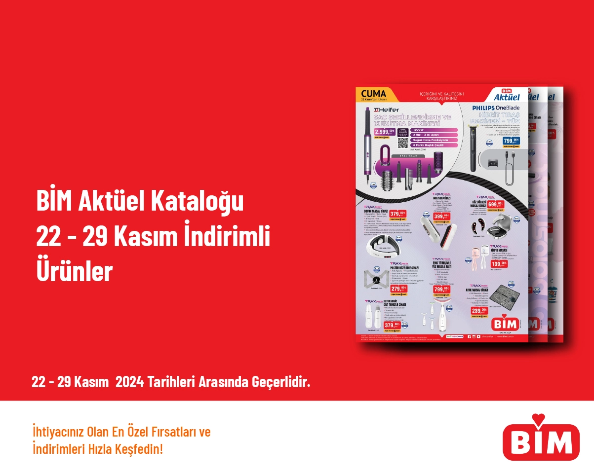 BİM Aktüel Kataloğu - 22 - 29 Kasım  İndirimli Ürünler