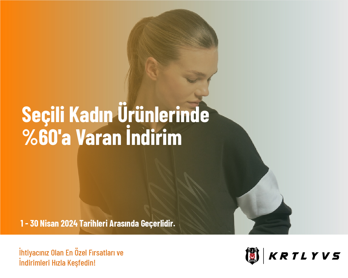 Seçili Kadın Ürünlerinde %60'a Varan İndirim