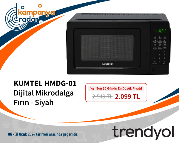 KUMTEL HMDG-01 Dijital Mikrodalga Fırın - Siyah