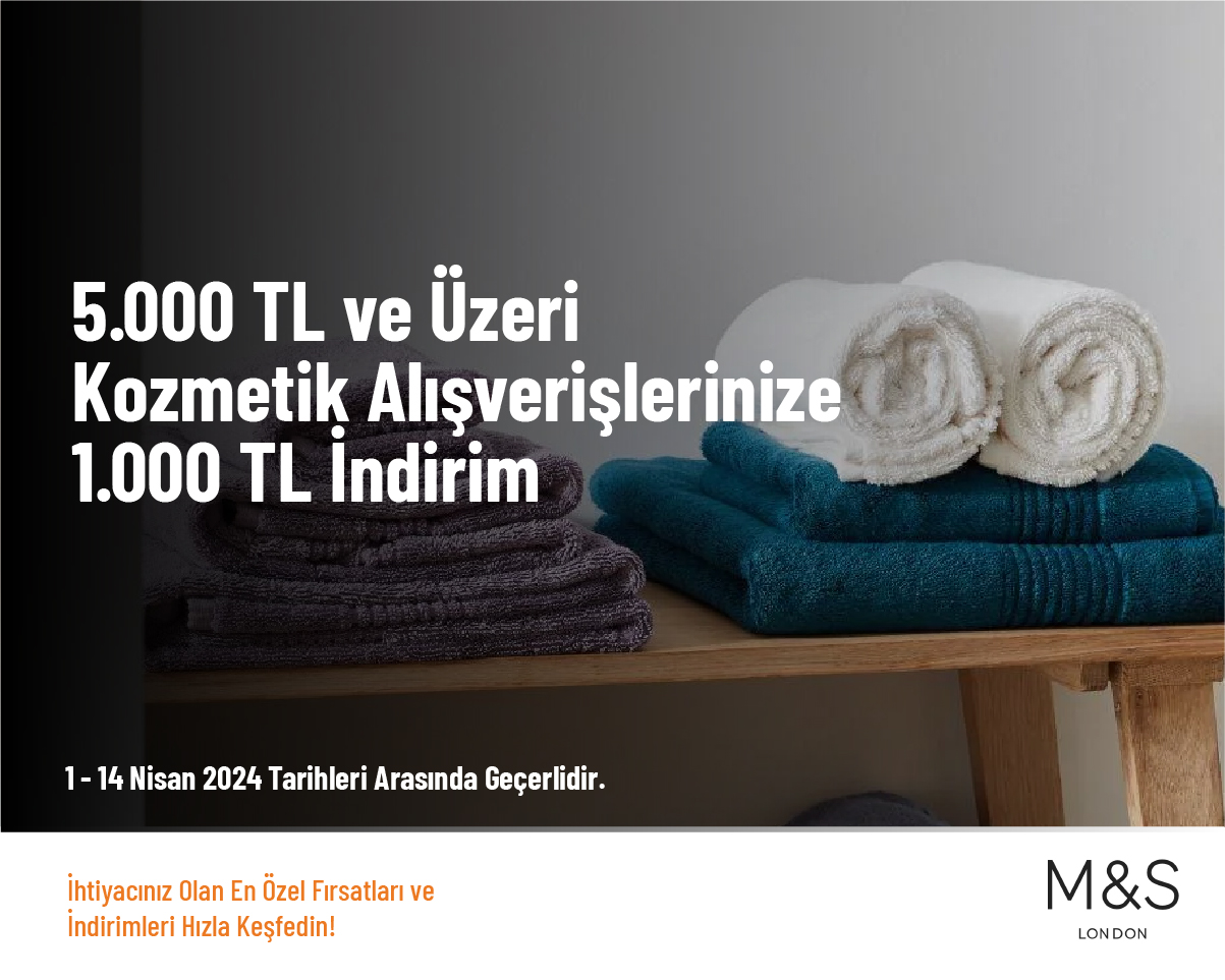 5.000 TL ve Üzeri Ev Dekorasyon Alışverişlerinize 1.000 TL İndirim