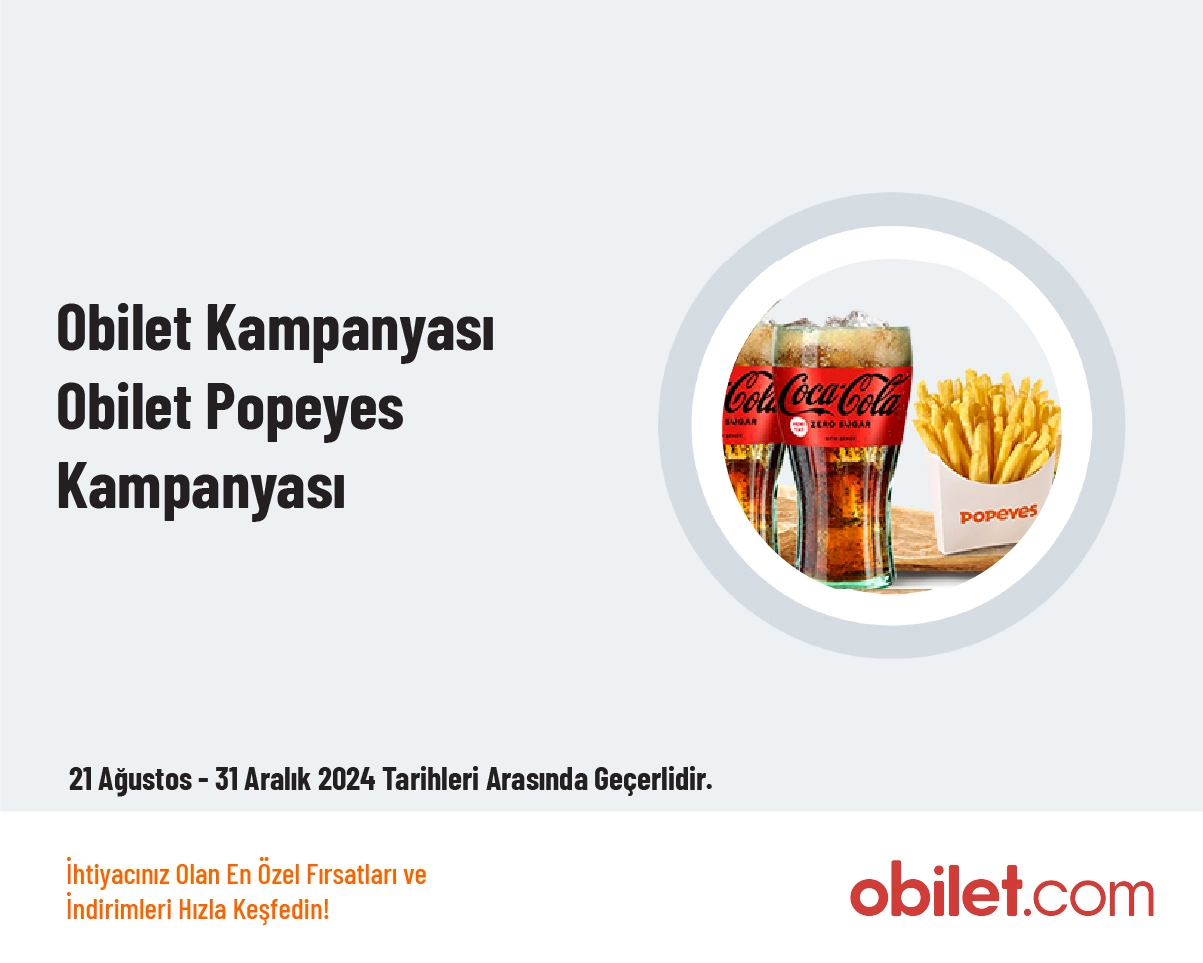 Obilet Kampanyası - Obilet Popeyes Kampanyası