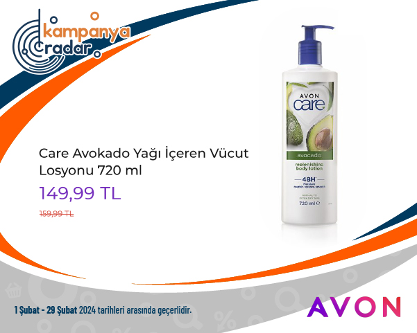 Avon Care Avokado Yağı İçeren Vücut Losyonu 720 ml