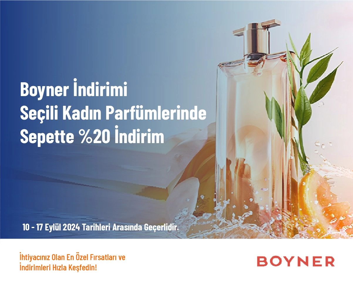 Boyner İndirimi - Seçili Kadın Parfümlerinde Sepette %20 İndirim