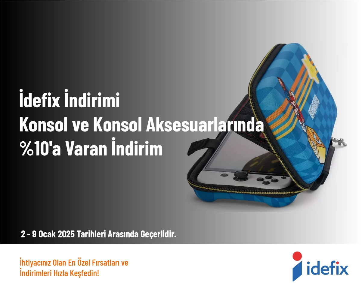 İdefix İndirimi - Konsol ve Konsol Aksesuarlarında %10'a Varan İndirim