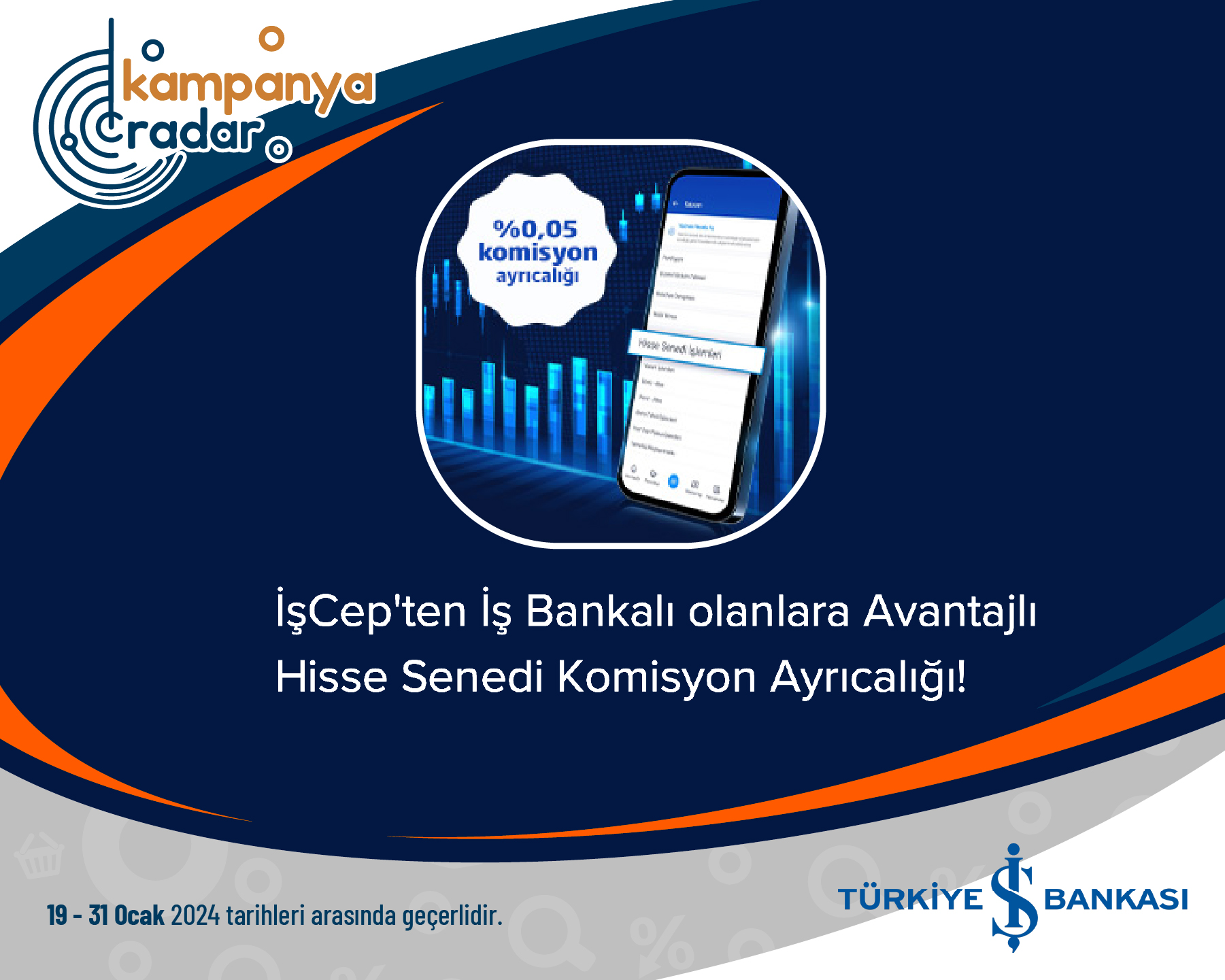 İşCep'ten İş Bankalı olanlara Avantajlı Hisse Senedi Komisyon Ayrıcalığı!