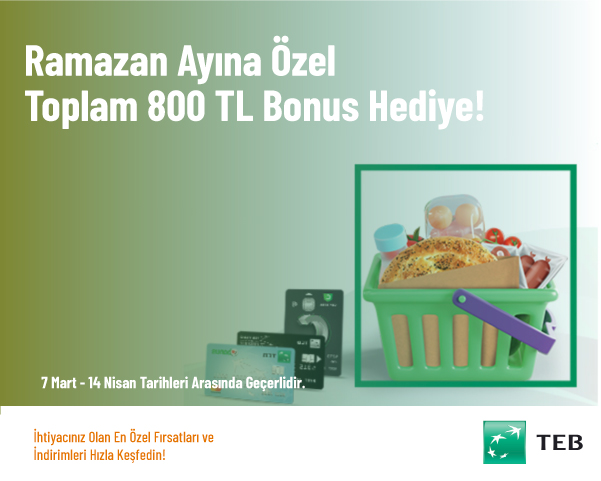 Ramazan Ayına Özel Toplam 800 TL Bonus Hediye