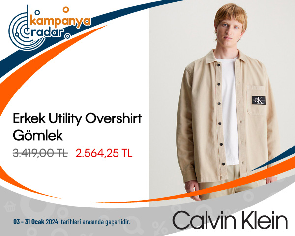 Calvin Klein Erkek Utility Overshirt Gömlek İndirimi