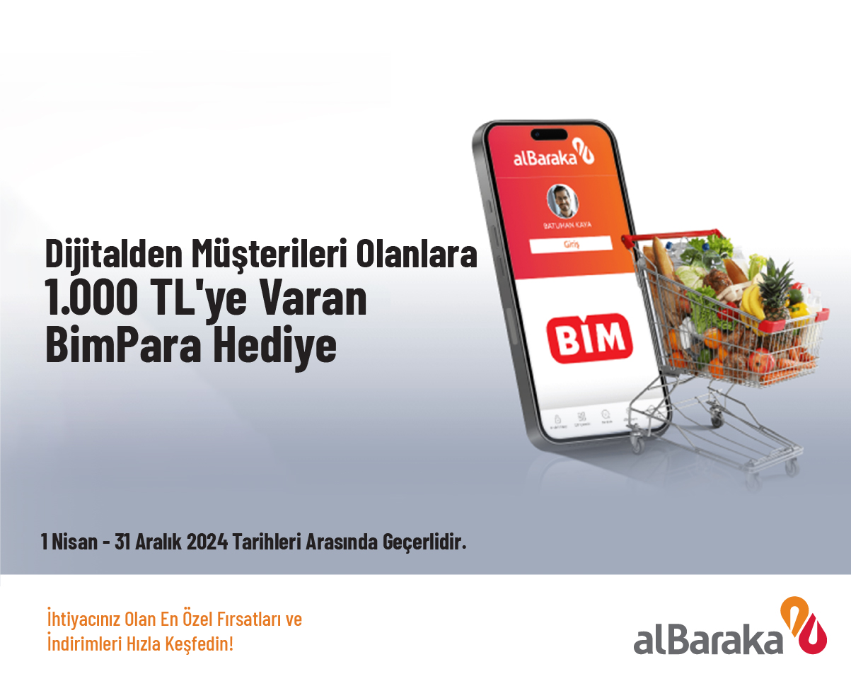 Dijitalden Müşterileri Olanlara 1.000 TL'ye Varan BimPara Hediye