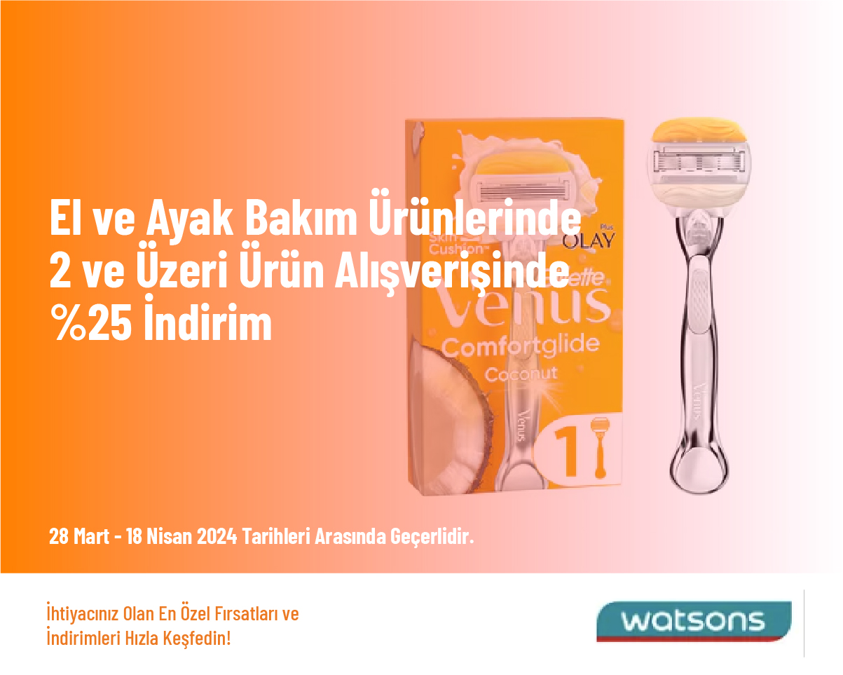 Gillette Venus Kadın Epilasyon Ürünlerinde %50'ye Varan İndirim