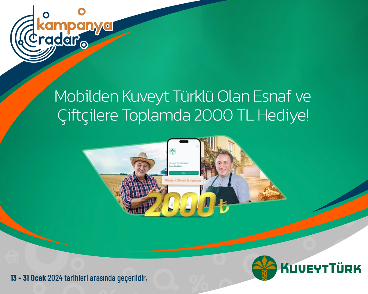 Mobilden Kuveyt Türklü Olan Esnaf ve Çiftçilere Toplamda 2000 TL Hediye!