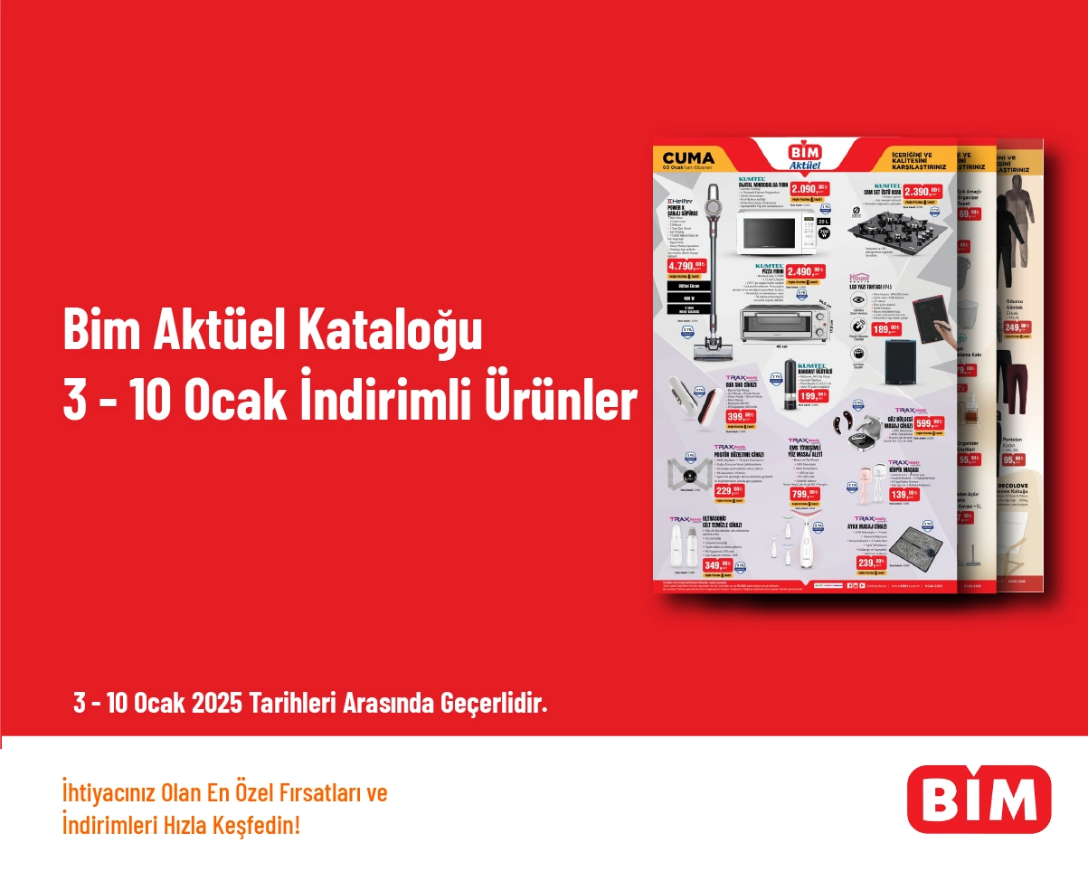 Bim Aktüel Kataloğu - 3 - 10 Ocak İndirimli Ürünler