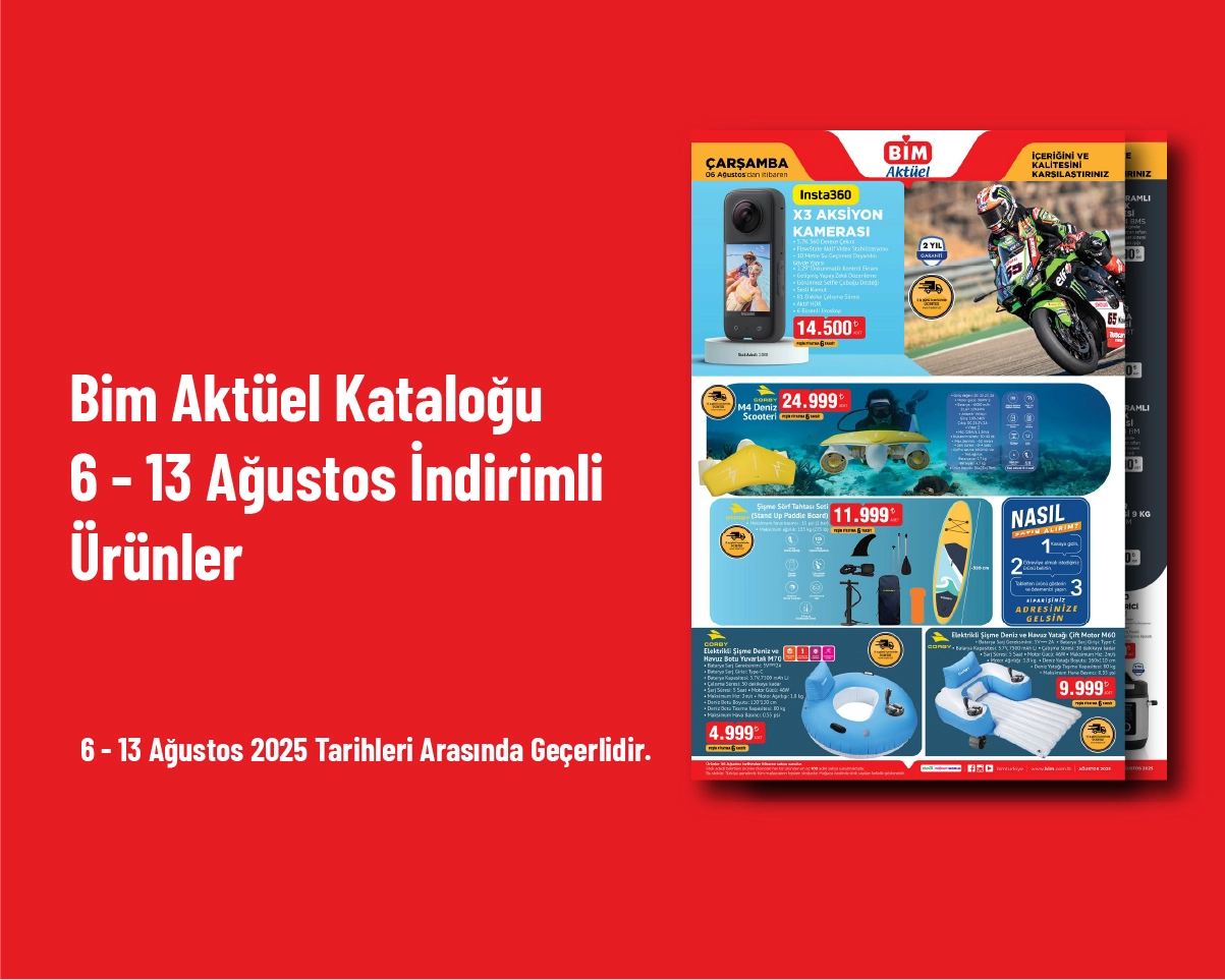 Bim Aktüel Kataloğu - 6 - 13 Ağustos İndirimli Ürünler