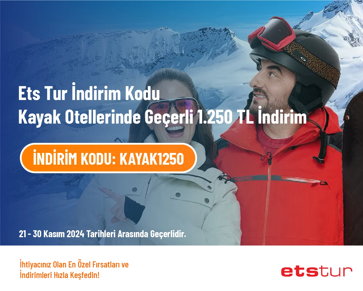 Ets Tur İndirim Kodu - Kayak Otellerinde Geçerli 1.250 TL İndirim