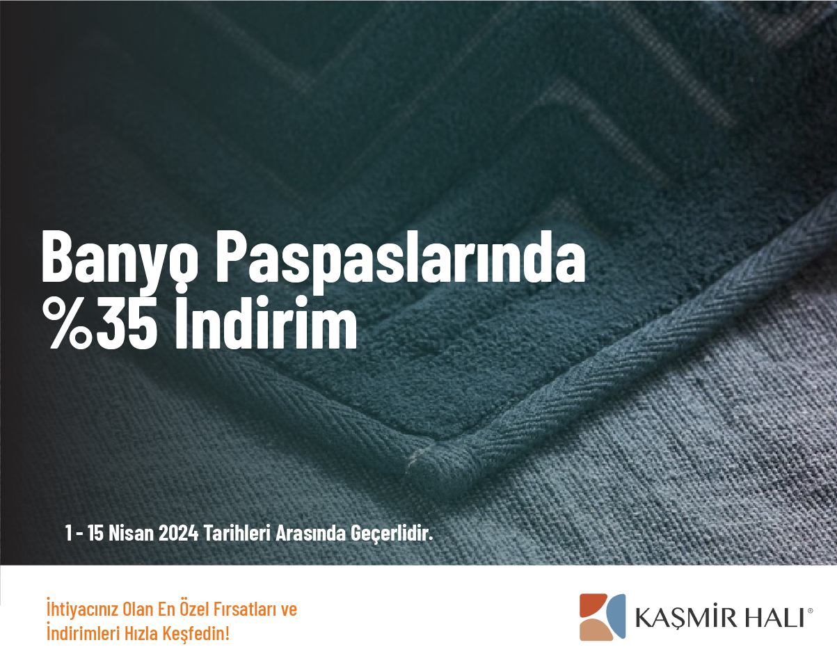 Banyo Paspaslarında %35 İndirim