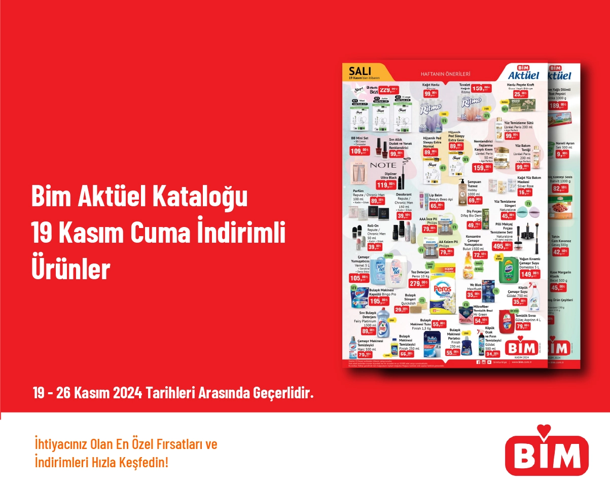 Bim Aktüel Kataloğu - 19 Kasım Cuma İndirimli Ürünler